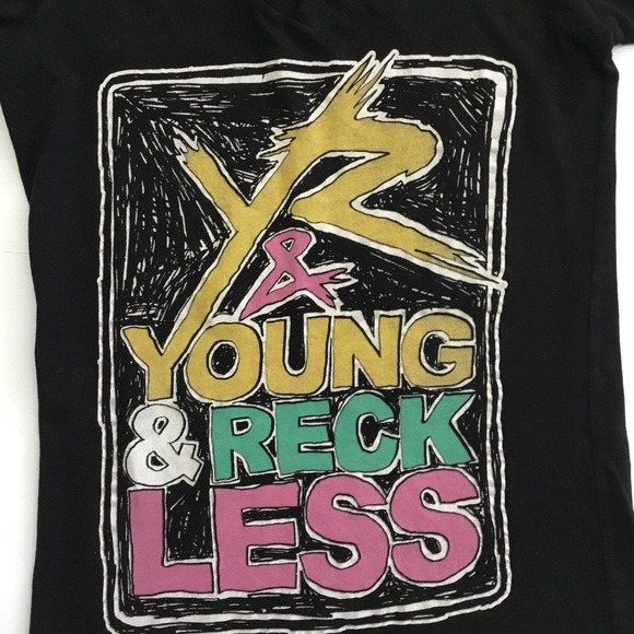 Young & Reckless T Shirt Black Short Sleeves Size M - Picture 4 of 6